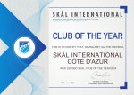 Skal International Côte d'Azur sacré Meilleur Club de l'Année au 83<sup class="typo_exposants">e</sup> Congrès du Skal International à Izmir, Turquie