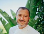 Le chef Benjamin Collombat arrive le 25 janvier 2024 au Château de Courcelles