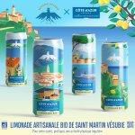 Nouveauté #cotedazurfrance 2024 : la gamme s'agrandit avec l'arrivée d'une limonade du Comté de Nice bio en cannette, parée d'illustration made in Côte d'Azur 