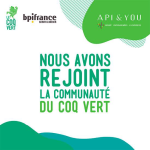 Api & You rejoint la communauté Coq Vert de BPI France & l'ADEME et devient pionnier de l'éco-conception et de la diffusion digitale dans le secteur de l'hôtellerie-restauration