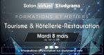 <i class="fa-laptop fas"></i> Salon Virtuel Studyrama des Formations en Tourisme, Hôtellerie et Restauration le 08 mars 2022