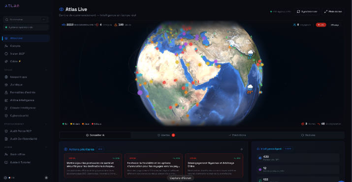 AtlasProtect[.]io lance la première plateforme d'intelligence géopolitique et d'anticipation des risques pour les voyagistes