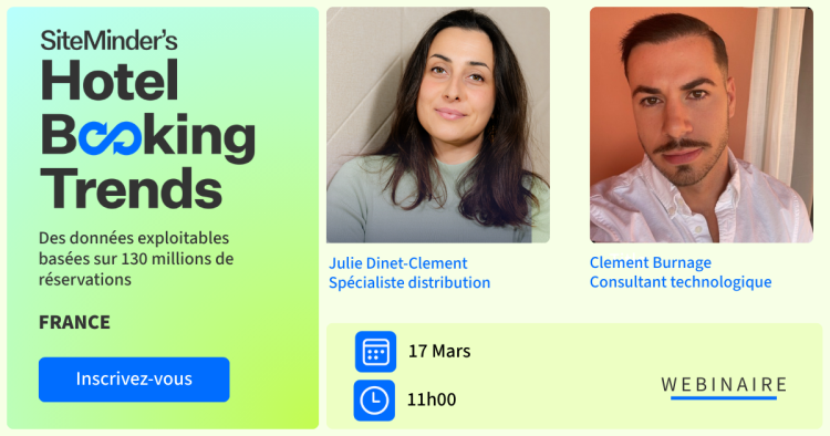 <i class="fa-laptop fas"></i> Webinaire «<small class="fine d-inline"> </small>SiteMinder dévoile les tendances clés de la réservation hôtelière pour 2026<small class="fine d-inline"> </small>» le 17 mars 2026