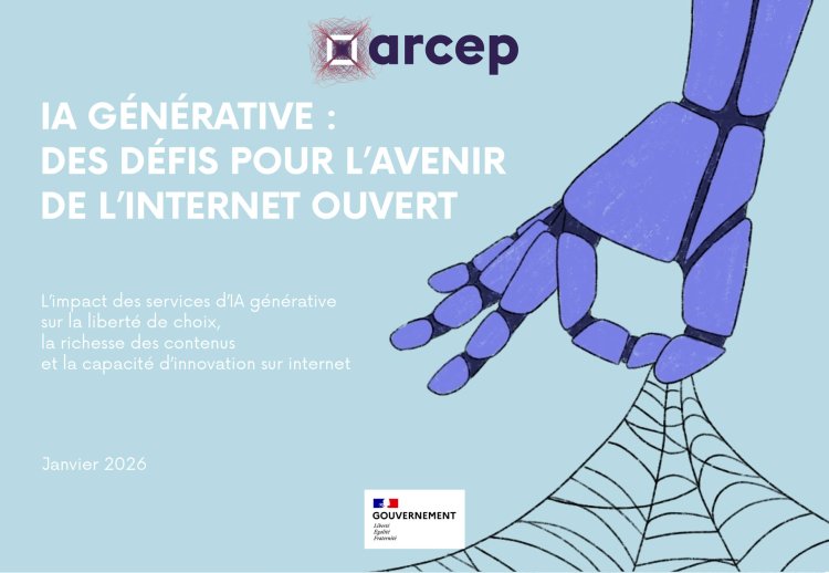 «<small class="fine d-inline"> </small>IA générative : des défis pour l'avenir de l'internet ouvert<small class="fine d-inline"> </small>» : L'Arcep publie un rapport à l'occasion des 10 ans de la neutralité du net en Europe